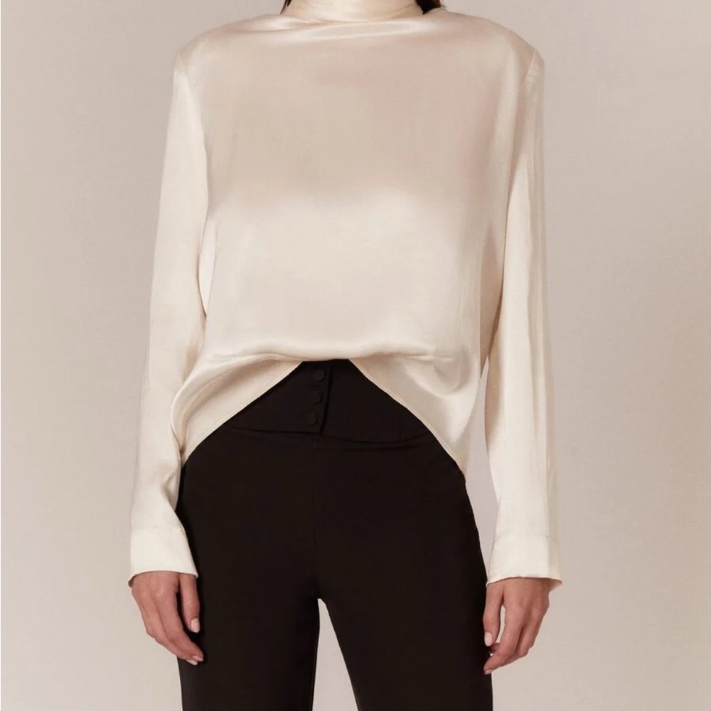 Bardot Cream Long Sleeve Blouse